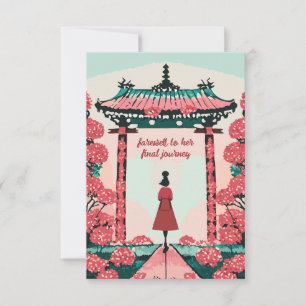 Farewell to Her Final Journey Thank You Card