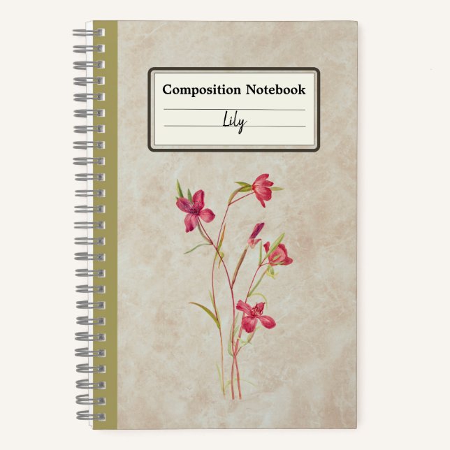 Farewell to Spring Flower Personalized Notebook (Front)