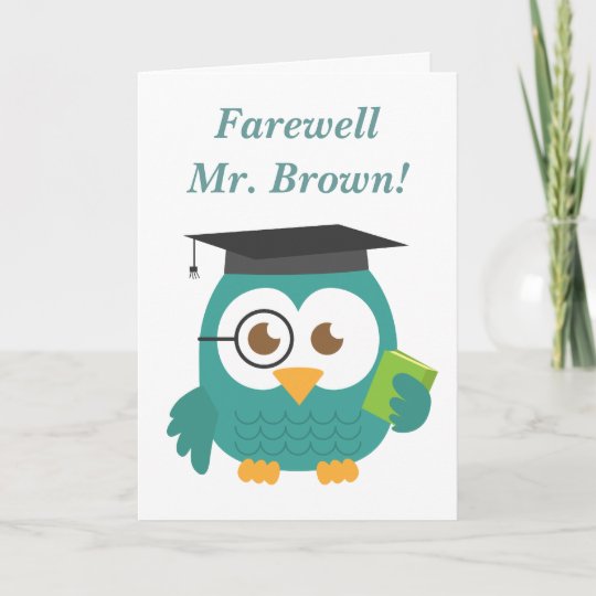 Unique 15 Farewell Teacher Card Template