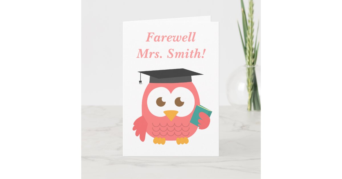 farewell greeting cards for teachers