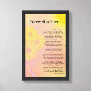 farewell to thee- Anne Bronte print