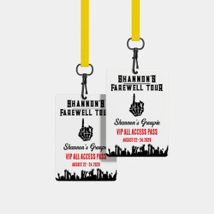 Farewell Tour, Music Festival Bachelorette Weekend Badge