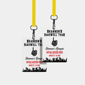 Farewell Tour, Music Festival Bachelorette Weekend Badge