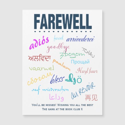 Farewell _ Youll Be Missed Magnetic Card