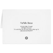 farfalla bianca cards (Back Horizontal)