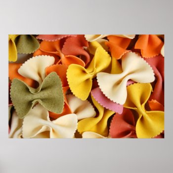 Farfalle Pasta Poster by sirylok at Zazzle