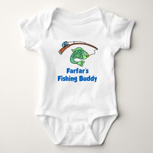 Farfars Fishing Buddy Baby Bodysuit