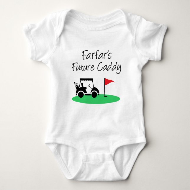 Farfar's Future Caddy Swedish Grandchild Baby Bodysuit (Front)