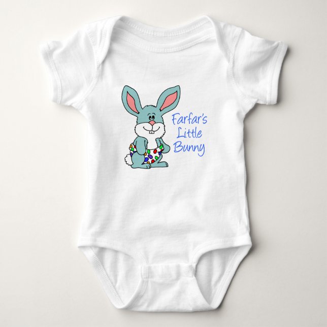 Farfar's Little Bunny Baby Bodysuit (Front)
