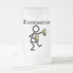 farfrompüken frosted glass beer mug