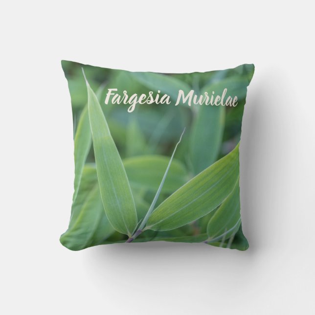 Fargesia murielae Bamboo plant for gardeners gift Throw Pillow (Front)