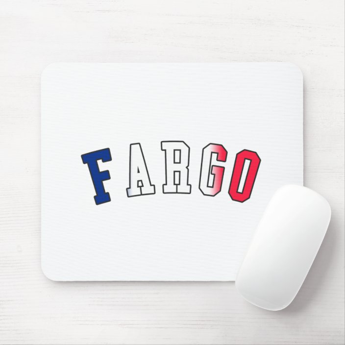 Fargo in North Dakota State Flag Colors Mouse Pad