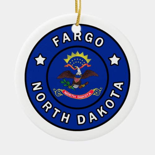 Fargo North Dakota Ceramic Ornament