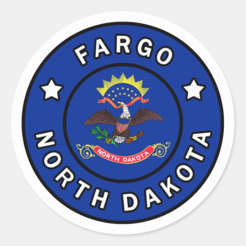 Fargo North Dakota Classic Round Sticker