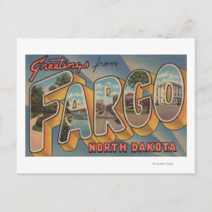 Fargo, North Dakota - Large Letter Scenes Postcard