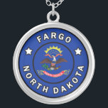 Fargo North Dakota Silver Plated Necklace<br><div class="desc">Fargo ND</div>