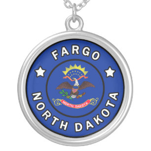 Fargo North Dakota Silver Plated Necklace