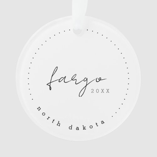 Fargo North Dakota Travel United States Ornament