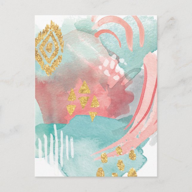 Faridas Abstract - Muted Colors Postcard (Front)