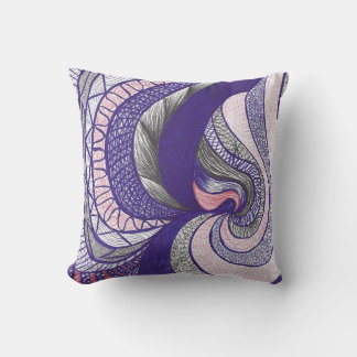 Farimah | Abstract Flowing Hand-Drawn Art Throw Pillow