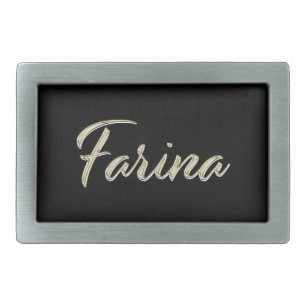 Farina white gold Handwriting belt Buckle