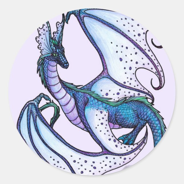 Fariy Dragon Classic Round Sticker (Front)