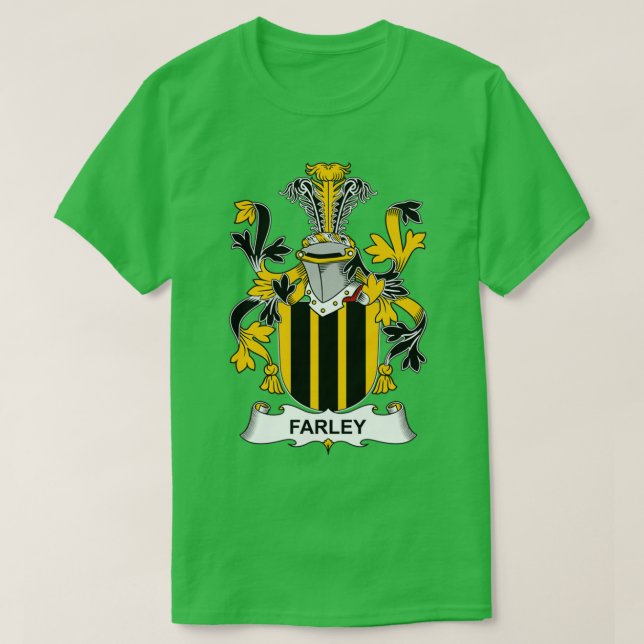 Farley Coat of Arms Family Crest  T-Shirt (Design Front)