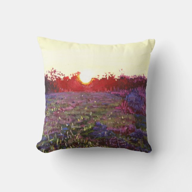 Farley sunset 2012 throw pillow (Front)