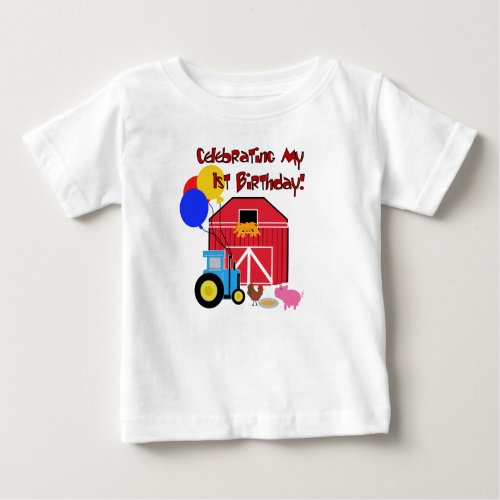 Farm 1st Birthday Baby T_Shirt