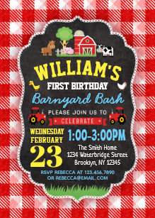 Farm Birthday Invitations Zazzle