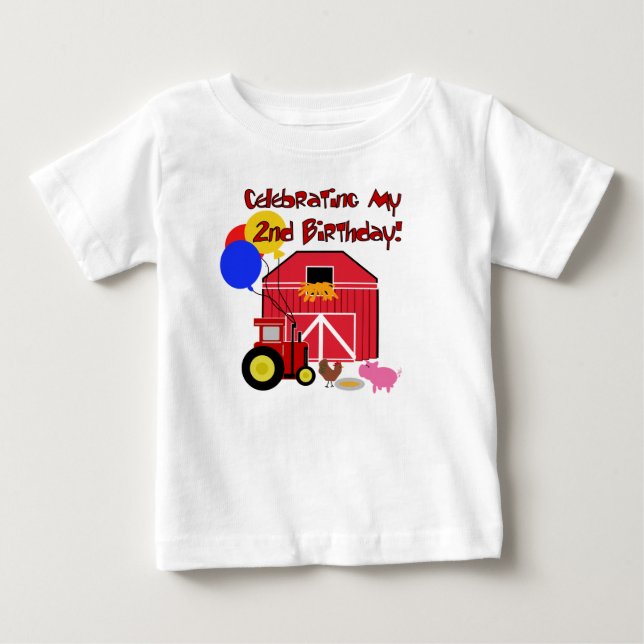 Farm 2nd Birthday Baby T-Shirt (Front)