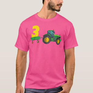 Farm 3 Years Old 3Rd Birthday Tractor T-Shirt