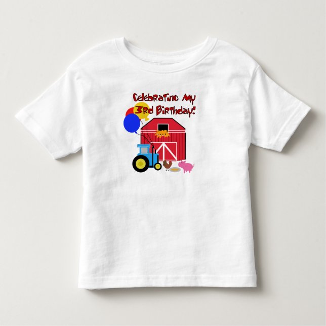 Farm 3rd Birthday Toddler T-shirt (Front)