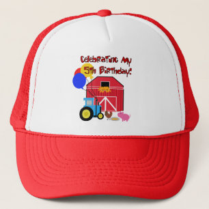 Farm 5th Birthday Tshirts and Gifts Trucker Hat