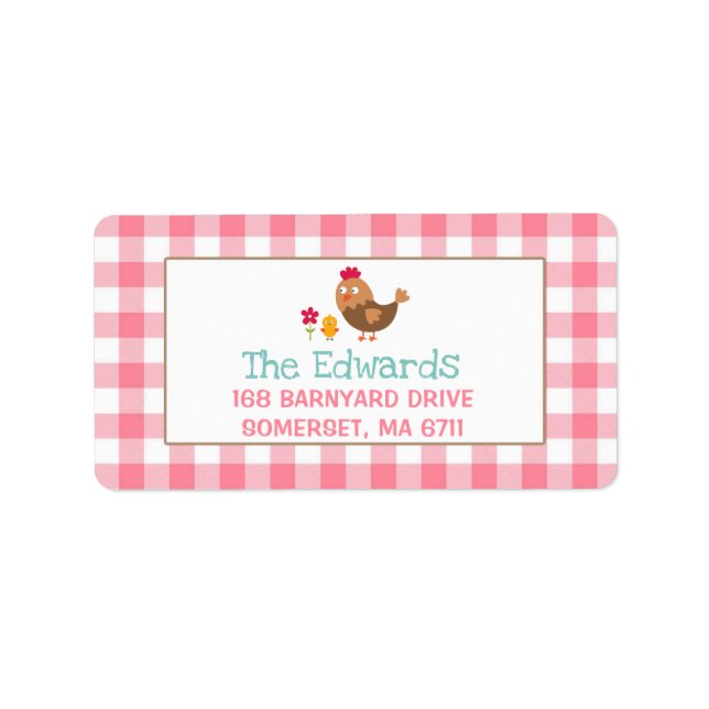 Farm Address Labels Farm Yard Birthday Party (Front)