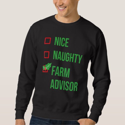 Farm Advisor Funny Pajama Christmas Sweatshirt