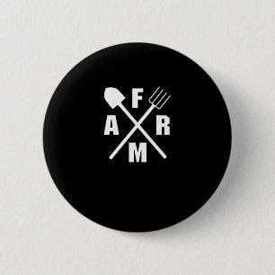 Farm Agriculture Farmer Farming Animals Cow Gift Button