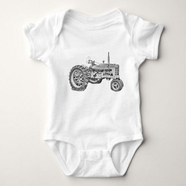Farm-all Tractor-Baby Farmer Baby Bodysuit (Front)