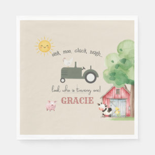 Farm and Animals Birthday Paper  Napkins