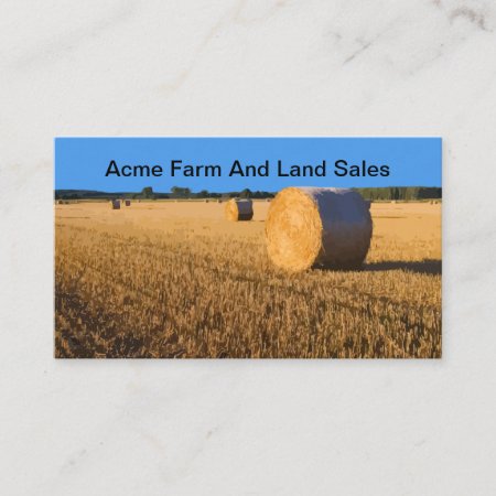 Farm And Land Sales Realtor Business Card