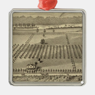 Farm and residences of Joseph Metal Ornament