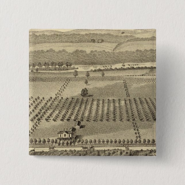 Farm and residences of Joseph Pinback Button (Front)
