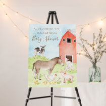Farm Animal Baby Shower Welcome Sign