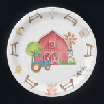 Farm Animal Barnyard Birthday Paper Plate<br><div class="desc">Celebrate your little one's special day with these charming Farm Animal Barnyard Birthday Paper Plates! Featuring a delightful barnyard scene with adorable farm animals surrounded by lush greenery, these plates are perfect for adding a touch of rural charm to your party decor. Whether you're hosting a barnyard-themed birthday bash or...</div>