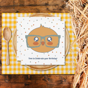Farm Animal Birthday Chicken Colorful Confetti Card