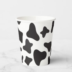 Farm Animal Birthday Cow Print Paper Cups | Zazzle