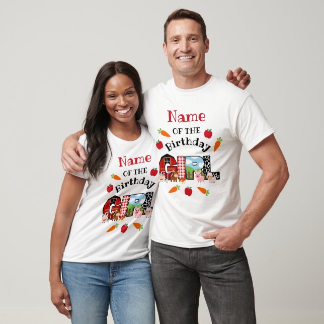 Farm Animal Birthday Girl | Barnyard  T-Shirt (Unisex)