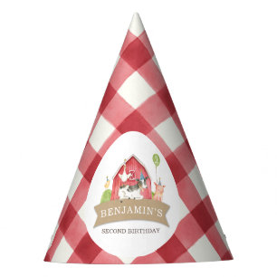 Farm Animal Birthday Party for Boy or Girl  Party Hat