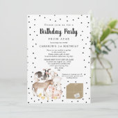 Farm Animal Birthday Party from afar Invitation (Standing Front)