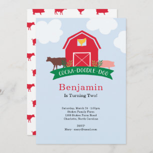 Farm Animal Birthday Party Invitation
